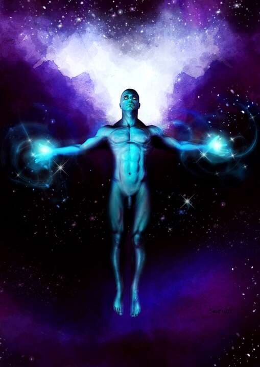 Create meme: Dr. manhattan universe, Dr. Manhattan , dr. manhattan art