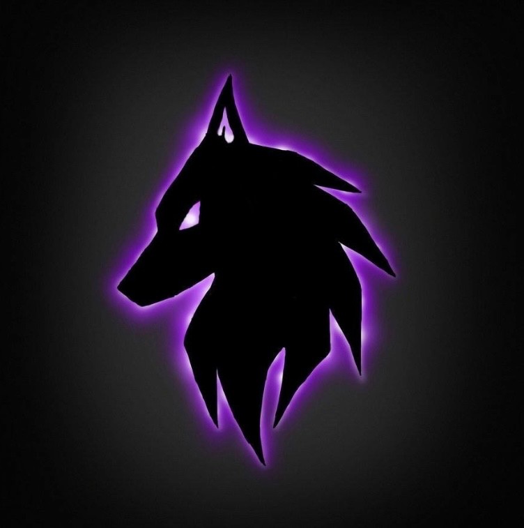 Create meme: wolf purple standoff, neon wolf, purple wolf