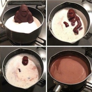 Create meme: cocoa with milk, chocolate, Food