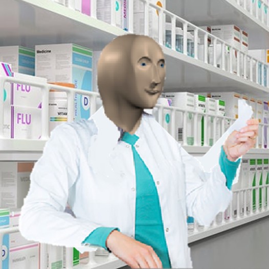 Create meme: memes with 3d head, Dr. meme, memes with a dummy