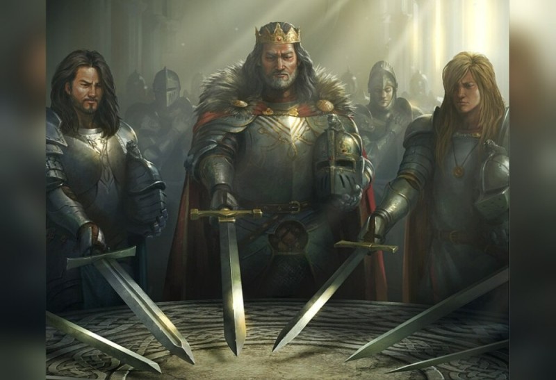 Create meme: king Arthur and the knights of the round table, king arthur's round table, fantasy warrior