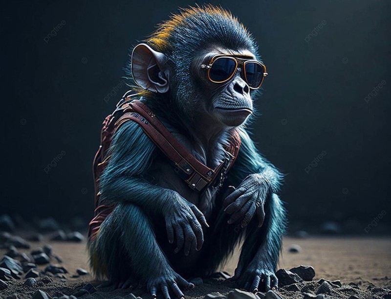 Create meme: the monkey is cute, gorilla monkey, monkey background