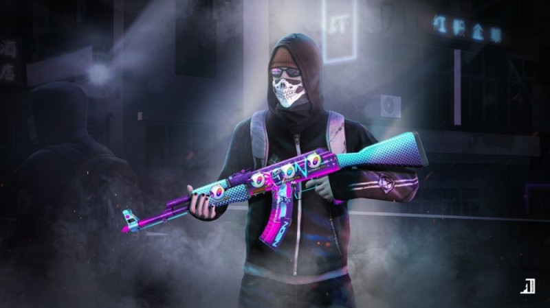 Create meme: Neon rider AK 47, skins in cs, cs go error