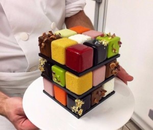 Create meme: pastry chef, rubik's cube, cake in the form of a Rubik's cube