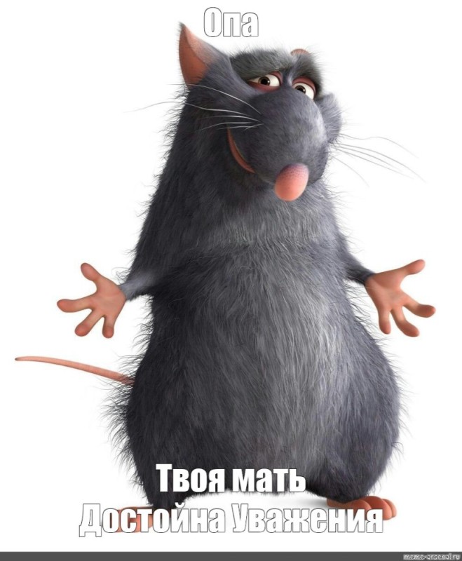 Create meme: rat Ratatouille meme, Ratatouille Remy's father, The rat is your mother
