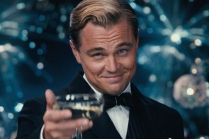 Create meme: DiCaprio with a glass of, the great Gatsby Leonardo DiCaprio with a glass of, actor Leonardo DiCaprio