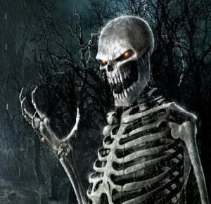 Create meme: the skeleton is cool, skeleton, scary skeleton