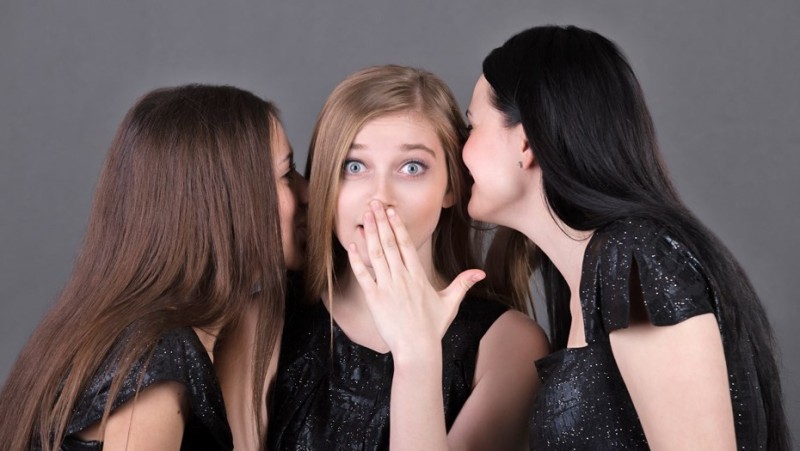 Create meme: girls whispering, gossip girl, girlfriends whispering on a white background