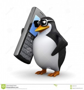 Create meme: meme penguin phone, the penguin with the phone