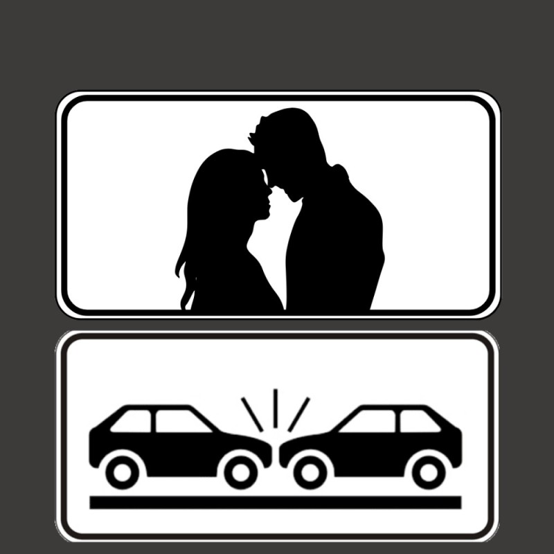Create meme: road signs of russia, road signs signs, silhouette of a couple