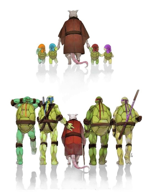 Create meme: characters ninja turtles, splinter teenage mutant ninja turtles, The evolution of Splinter Ninja Turtles