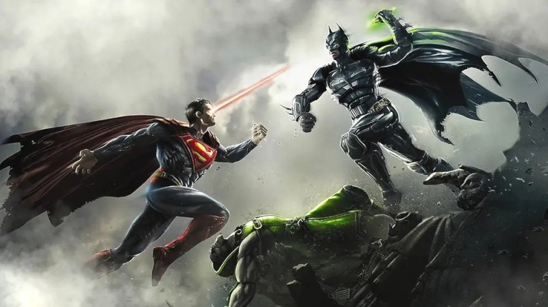Create meme: Batman v Superman: Dawn of Justice, superman vs batman, injustice 2 superman vs batman