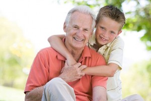 Create meme: grandparents with grandson pictures, grandfather and grandson, grandfather and family with grandchildren