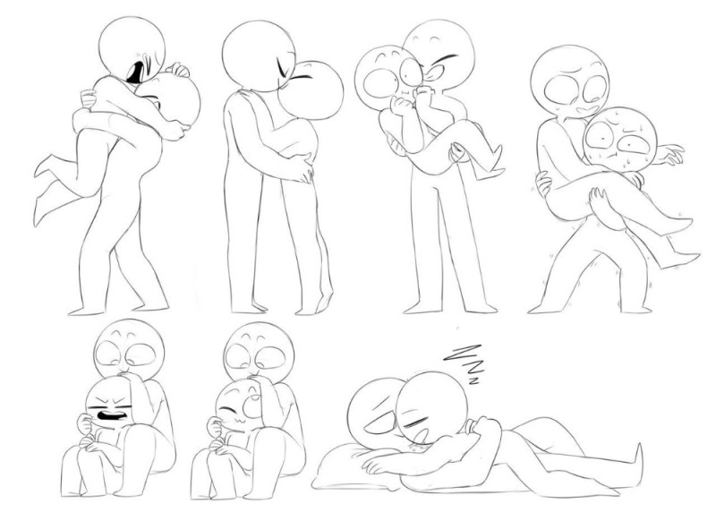 Create meme: to draw a pose, the poses for drawing are funny, poses of couples for drawing