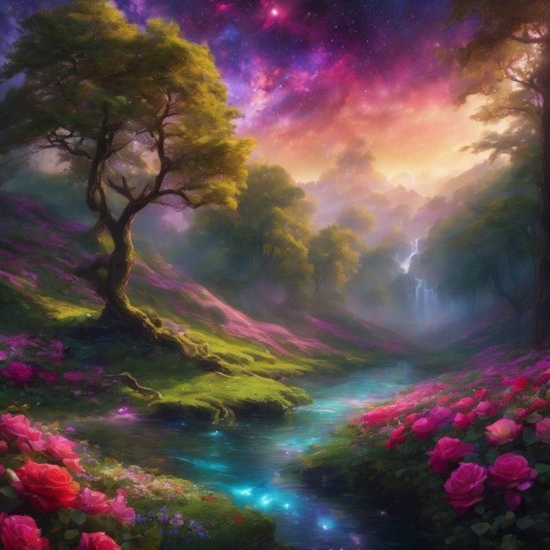 Create meme: fantasy landscapes, fairy world , nature 