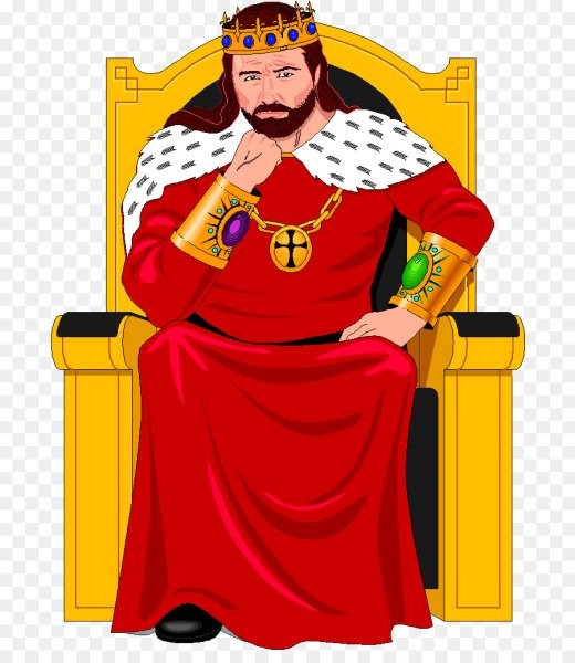 Create meme: the king on the throne drawing, the cartoon king, the king on the throne 