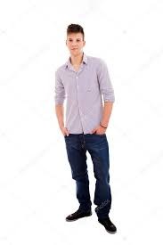 Создать мем: человек стоя, рубашка и джинсы, парень
