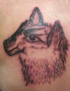 Create meme: tattoo wolf, tattoo wolf