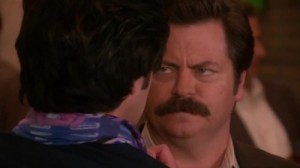 Создать мем: parks and recreation, ron swanson, Выебать диму