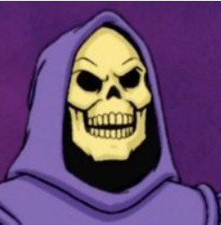 Create meme: skeletor laughs