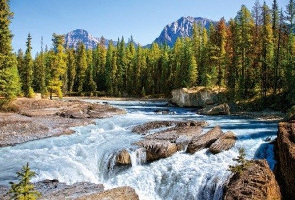 Создать мем: национальный парк йохо канада водопад, пазлы c-150762 нац.парк. канада, 1500 деталей castor land, горные реки