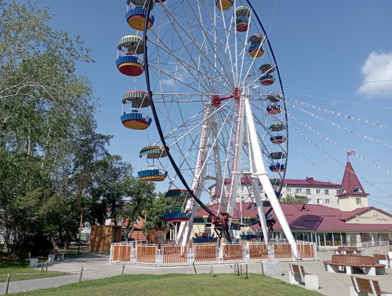 Create meme: Astrakhan Ferris wheel, planeta astrakhan Park, children's Ferris wheel