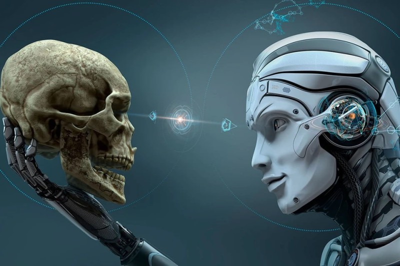 Создать мем: искусственный интеллект робот, человек будущего, будущее искусственного интеллекта