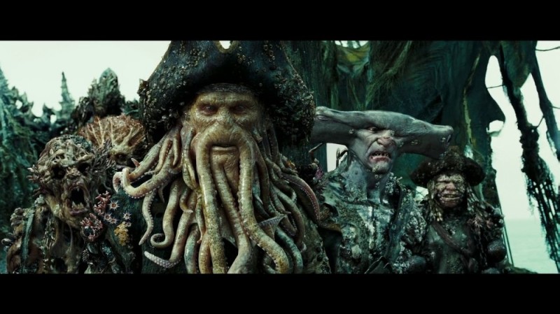 Create meme: Davy Jones pirates of the, at the bottom pirates of the Caribbean, David Bowie 