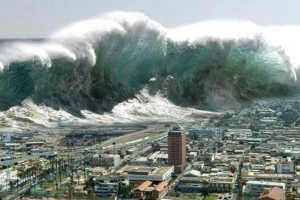 Создать мем: цунами в море, цунами панорама, цунами 2017 году