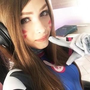 Create meme: Girl, cosplay Karina trimarchi, Karina strimers cosplay dva