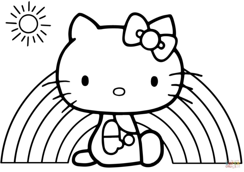 Create meme: kitty coloring pages for girls, hello kitty coloring pages for girls, hello kitty coloring pages for kids