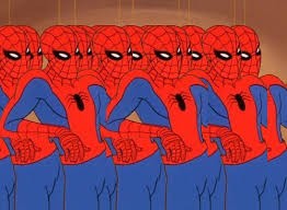 Create meme: Spider-Man, meme Spiderman , a meme with two spider-men