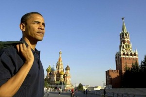 Create meme: Obama in Moscow, Barack Obama, on red square