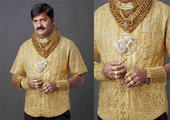 Создать мем: золотом, золотая рубашка, золотые вещи