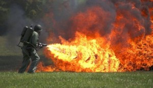 Create meme: ukroboronprom, advanced, knapsack flamethrower