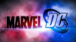 Create meme: marvel and DC logo, marvel vs dc logo, marvel vs dc