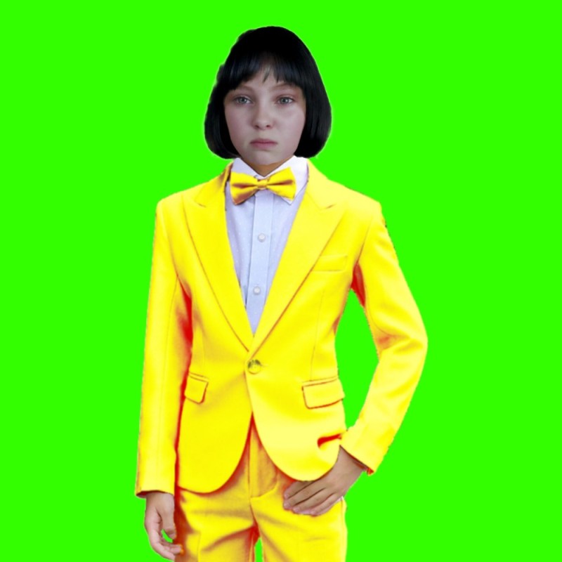 Создать мем: костюм для мальчика, желтый костюм мужской, желтый костюм для мальчика