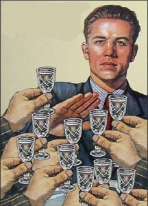 Create meme: only drink vodka poster, Soviet posters about alcohol, alcohol poster