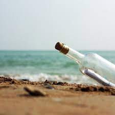 Создать мем: message in a bottle, бутылка в море, бутылка с письмом