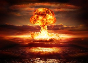 Create meme: Donald trump, a nuclear explosion of Tsar Bomba, nuclear explosions