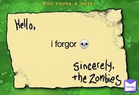 Create meme: Notes from Plants vs Zombies, Letter from zombies plants vs zombies, Plants vs zombies note