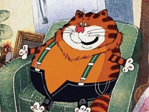 Создать мем: толстый кот из мультфильма, кот из мультика возвращение блудного попугая, кот из возвращение блудного попугая