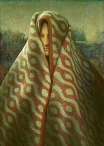 Создать мем: мона лиза с носовым платком, укутанная в одеяло лиза, Мона Лиза
