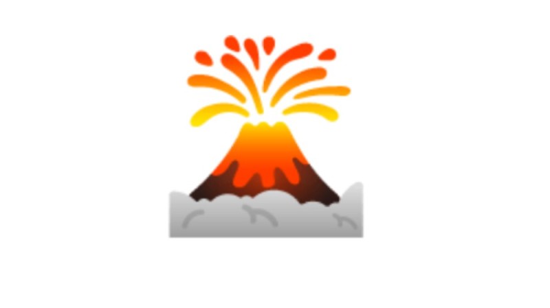 Создать мем: вулкан клипарт, лава эмодзи, volcano emoji