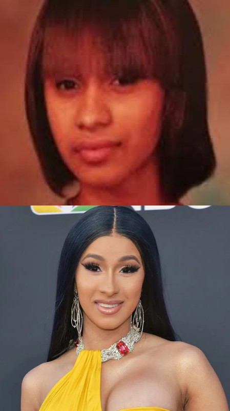 Create meme: Nicki Minaj , cardi b, cardi b before plastic surgery