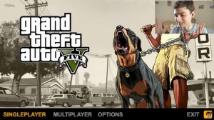 Create meme: grand theft auto v Franklin with a dog, grand theft auto, grand theft auto v