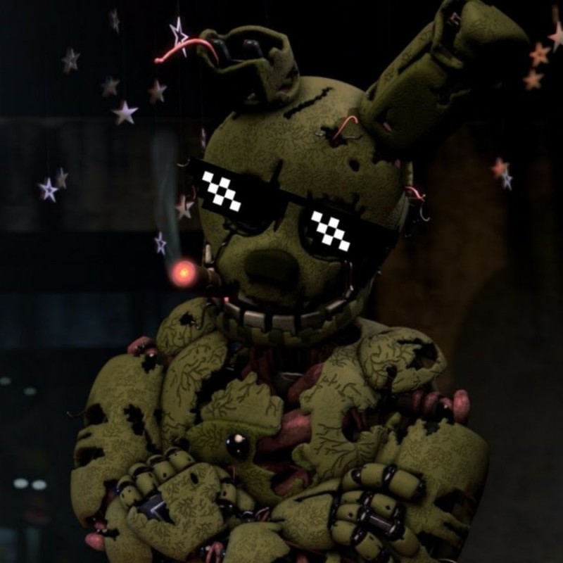 Create meme: spring ladder, springtrap fnaf, michael afton springtrap