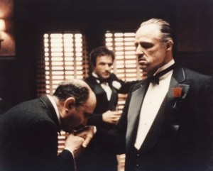 Create meme: don Corleone asking without respect, don Corleone without respect, the godfather kiss hand