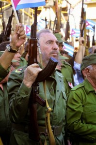 Create meme: Cuba Fidel Castro, immortal regiment Donetsk, patria o muerte