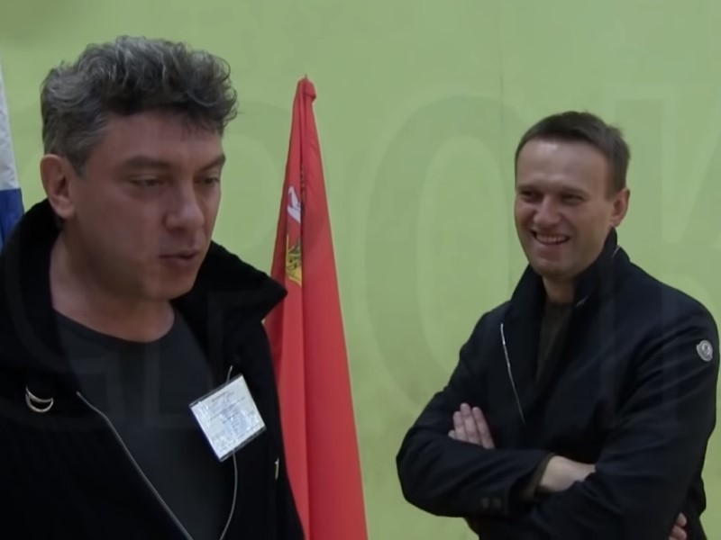 Create meme: nemtsov boris efimovich, Navalny and Nemtsov, male 